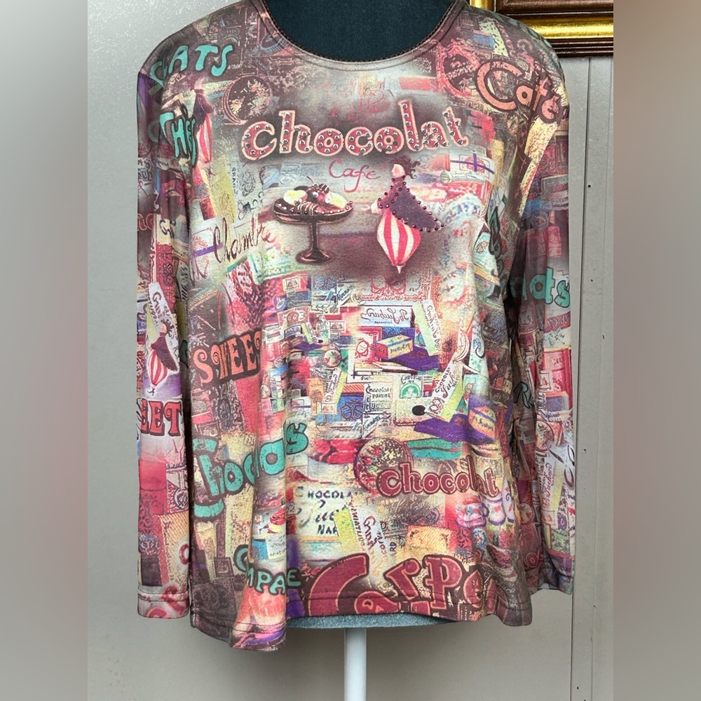 Cactus Graphic Long Sleeve Top